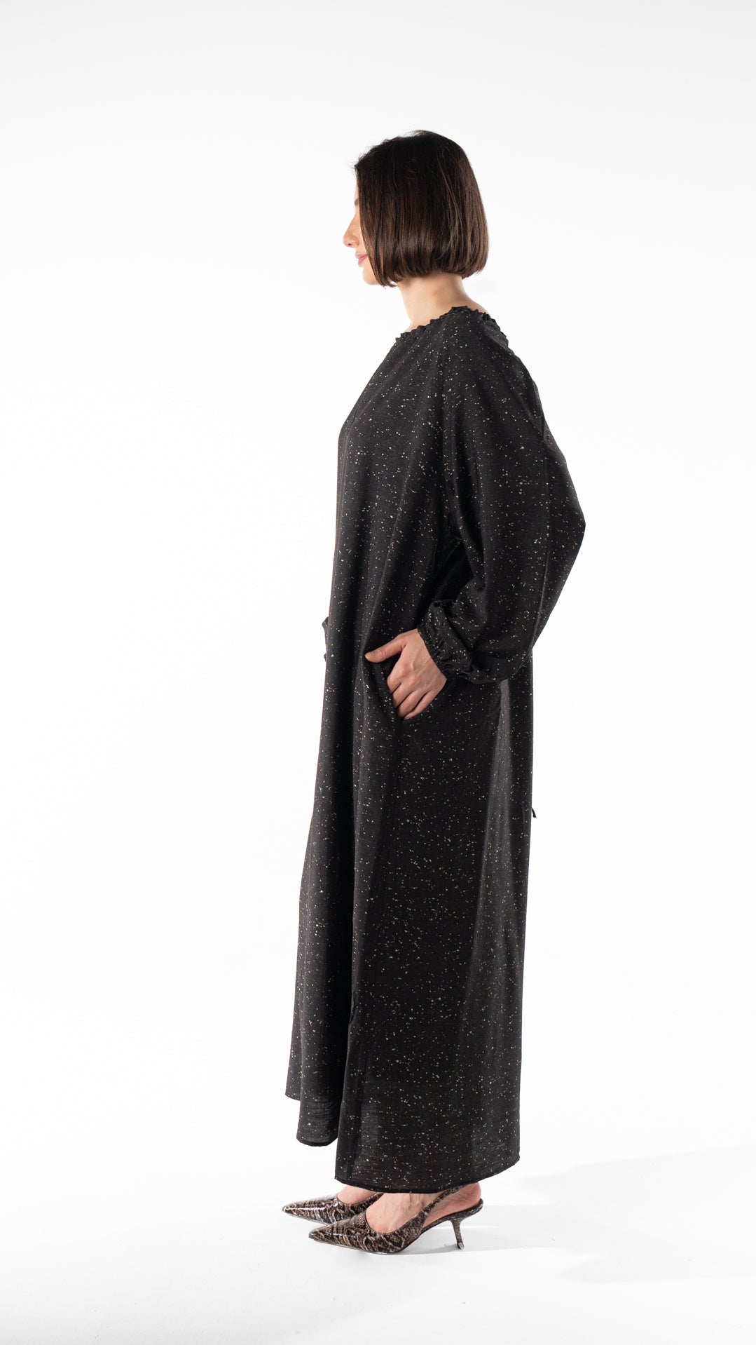Black Cotton Maxi Dress