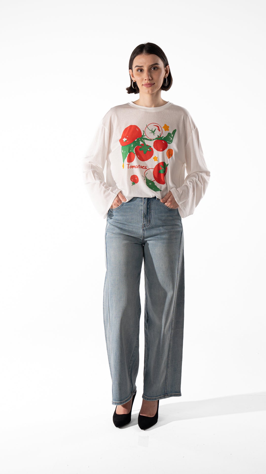 Tomato Graphic Long Sleeve Tee