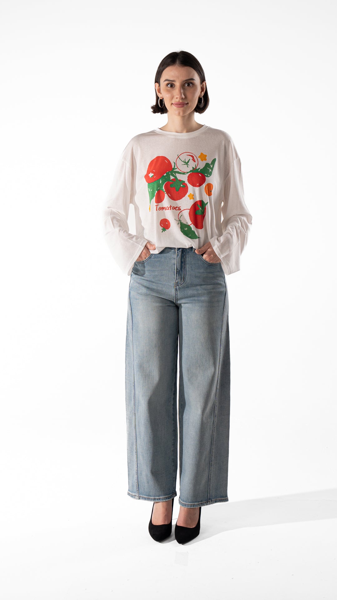 Tomato Graphic Long Sleeve Tee