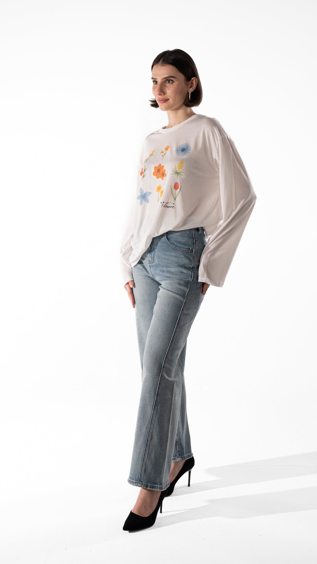 Floral Print Long Sleeve Tee